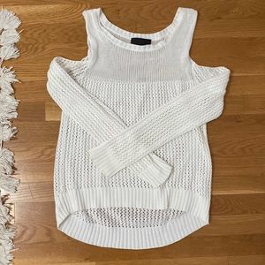 Solemio white crochet top